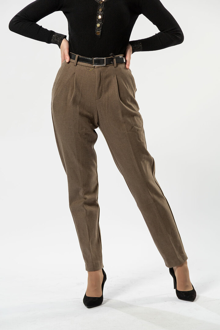Pantaloni da donna isolati Y.T.Q Q2001-10 + cintura (29, Beige)