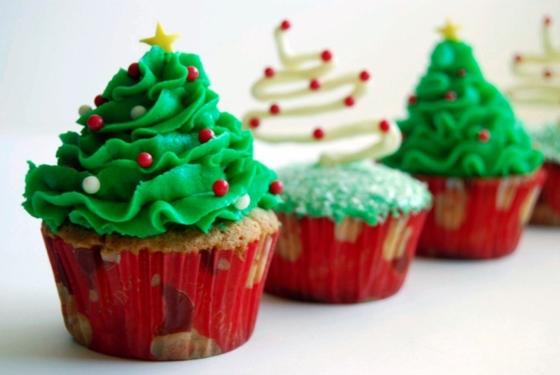 Recetas para cupcakes y galletas de año nuevo.