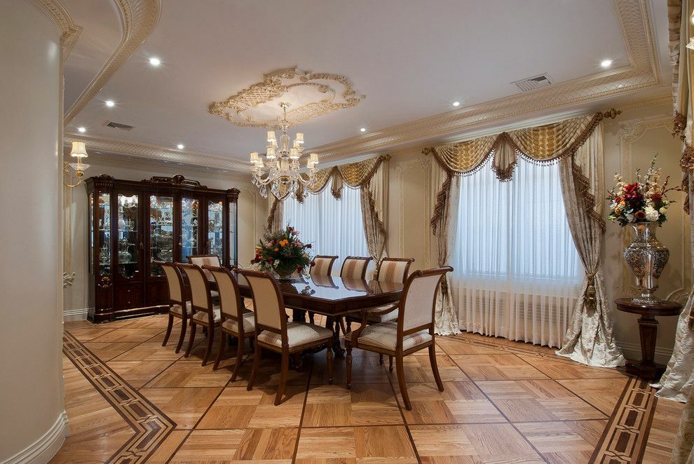 Empire style living-dining room decoration