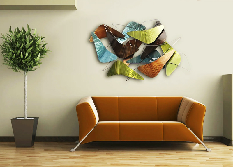 Interessante Ideen für die Dekoration der Wand über dem Sofa