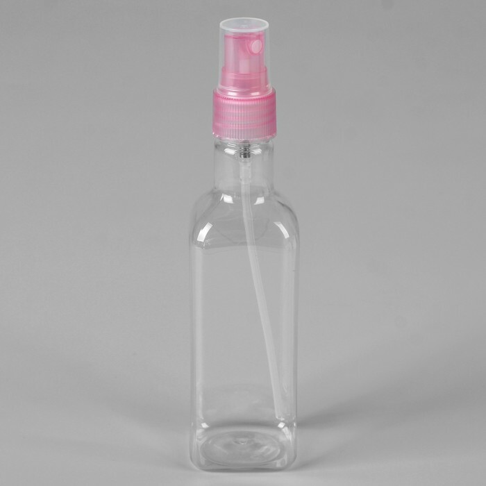 Butelka do przechowywania z butelką ze spryskiwaczem 145 ml różowa pokrywka