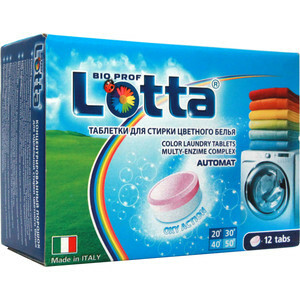 LOTTA tabletes krāsainu apģērbu mazgāšanai 12 gab