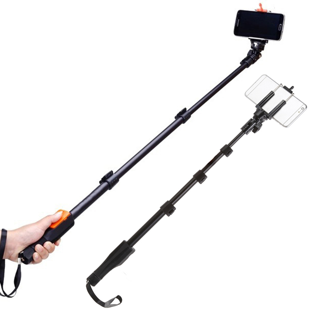 Stick Handheld Monopod with Phone Holder and Bluetooth Shutter for Camera Phone