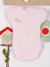 Bodysuit til nyfødte Mild alder, størrelse 50-56 cm, farve: pink