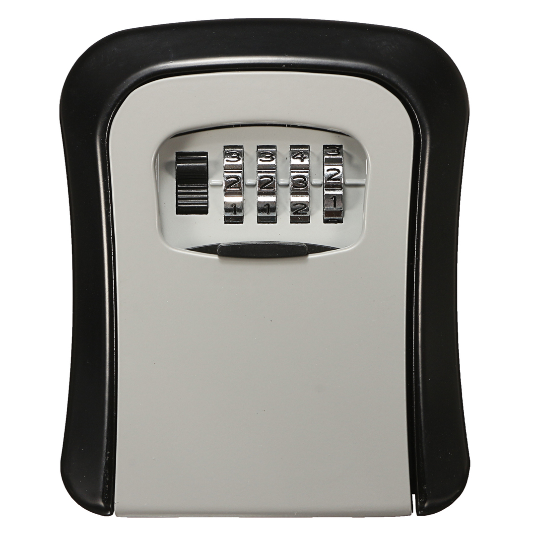  Wall mount bracket Lock Storage Box Security door with key Lock with 4-digit combination password