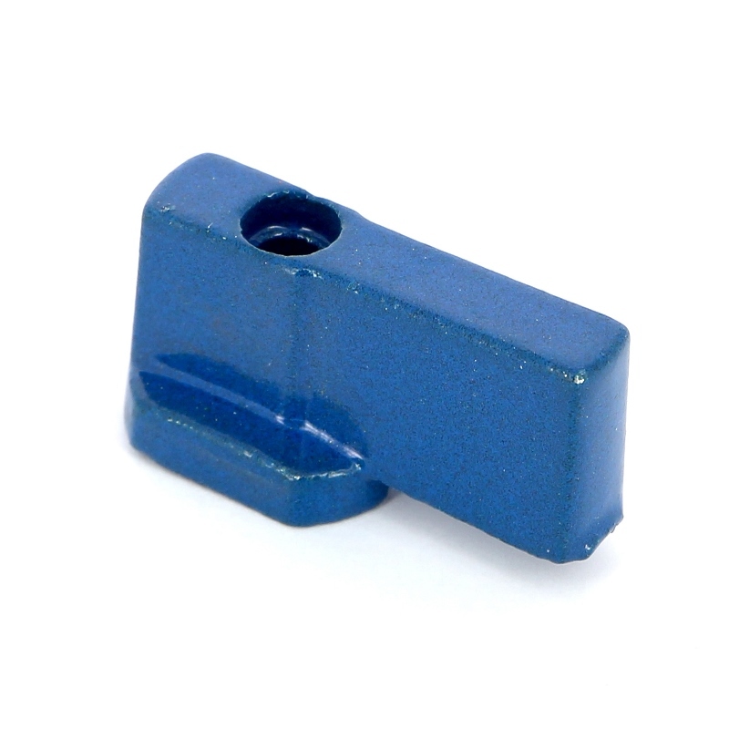 Uchwyt zaworu kulowego mini Uni-Fitt niebieski aluminium 128A0100