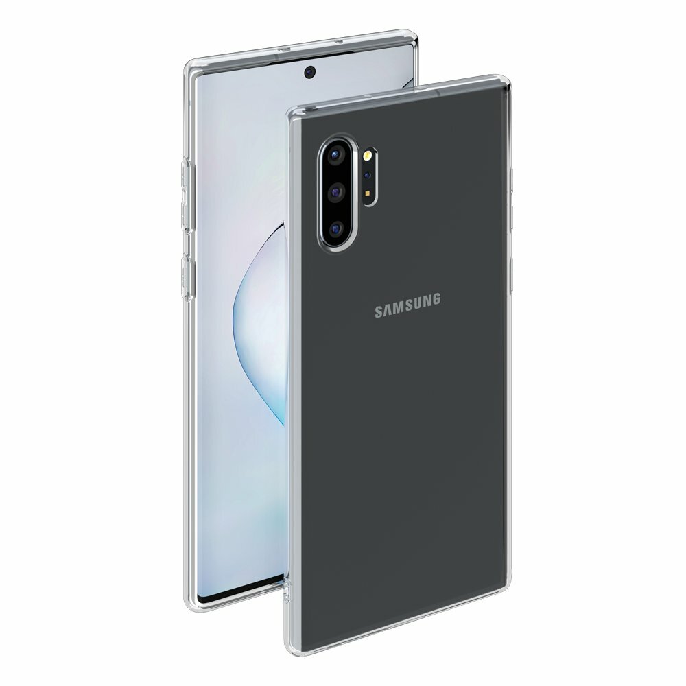 Samsung Galaxy Note 10 için Akıllı Telefon Kılıfı Deppa Jel Kılıf 87329 Şeffaf PU Klipsli Kılıf