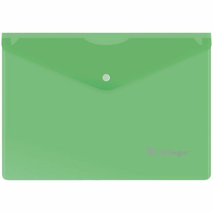 Pasta de envelope com botão de pressão A5 +, 180 microns, verde