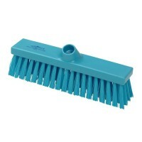 Broom brush with stiff bristles, 280x55x58 mm, blue