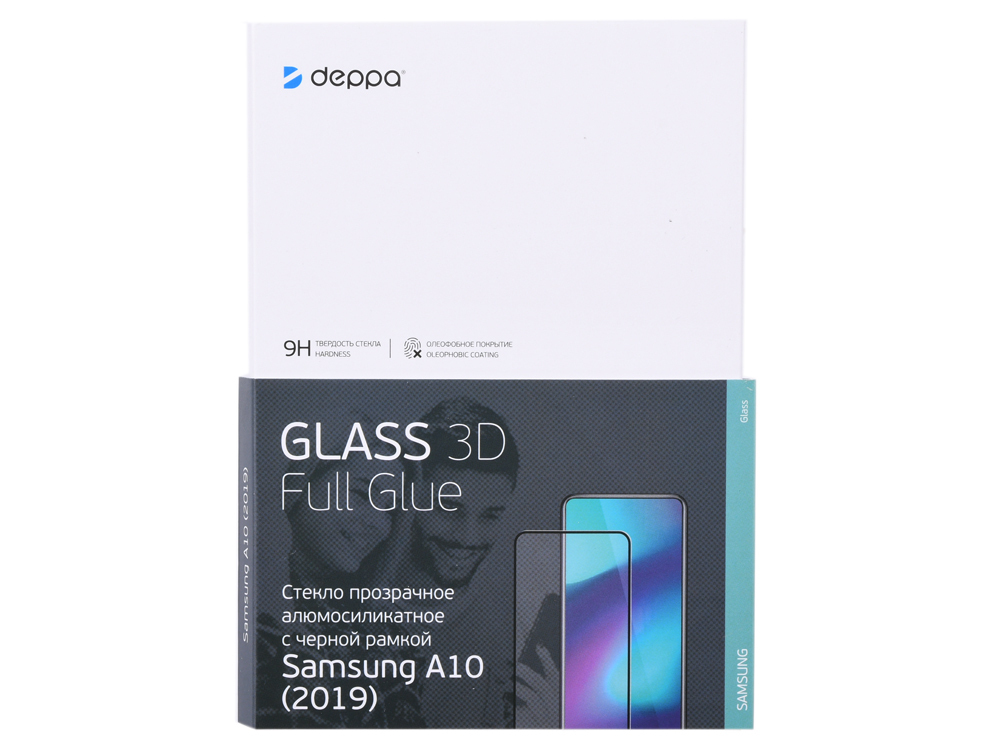 3D kaitseklaas Deppa täisliim 62554 Samsung Galaxy A10 jaoks