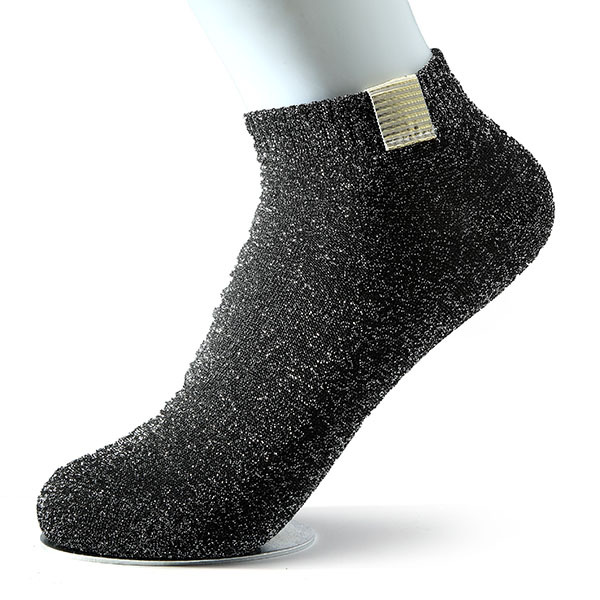 Dámské bleskové flitry bavlněné ponožky letní prodyšné módní jednobarevné krátké kotníkové ponožky