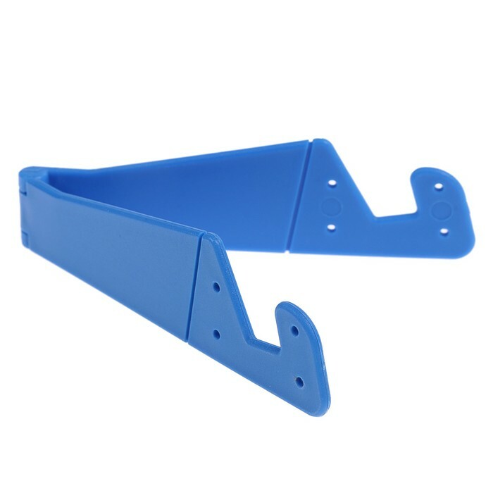 LuazON phone stand, foldable, corner-shaped, blue