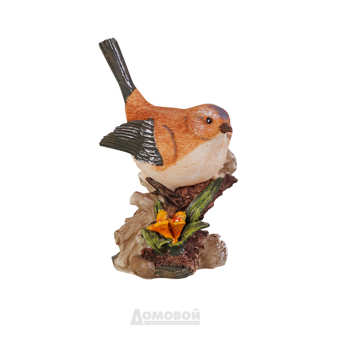 דמות גן, ציפור HOME DECOR, 9.5x6.5x15cm., פוליריזין