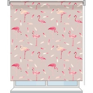 Roleta Magická noc 120x175 kresba Flamingo v štýle podkrovia