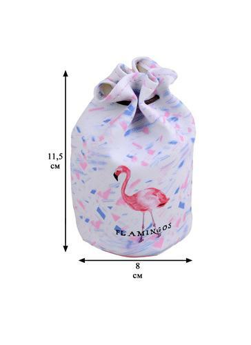 Saco tipo carteira Flamingo aquarela (PU) (8x13) (caixa de PVC)