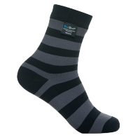 Nepromokavé ponožky DexShell Ultralite Bamboo Black grey stripe (velikost M)
