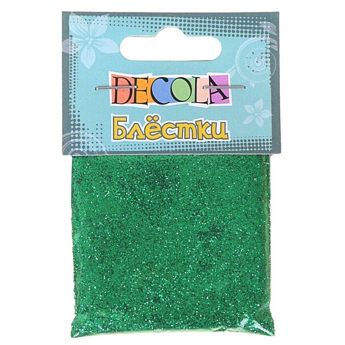 Glitterdekor ZHK Decola 0,3 mm, 20 g, grön