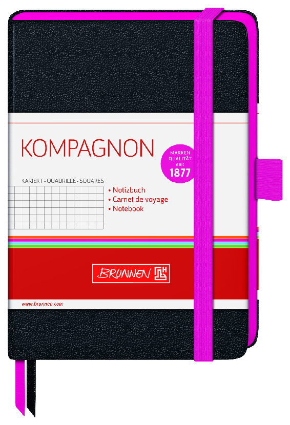 Notebook Brunnen Companion Trend, 9,5 x 12,8 cm ružový