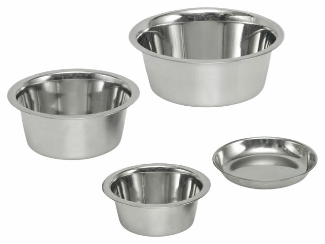 Enkeltskål for katter og hunder Nobby, stål, sølv, 0,25 L