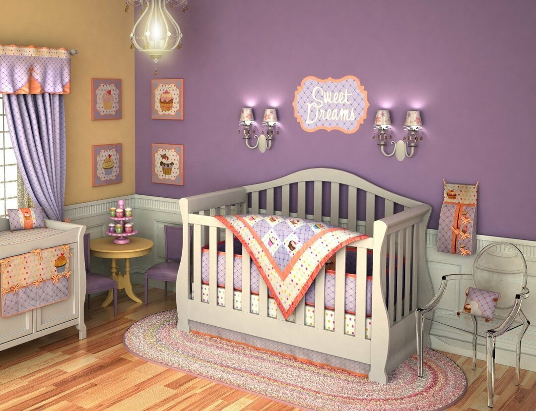 otroška soba za oblikovanje fotografij novorojenčka