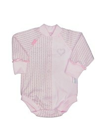 Bodysuit for jenter Tender alder. Hjerter, størrelse 62-68 cm, farge: rosa