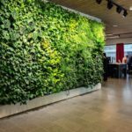 Green wall in the interior
