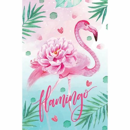 Muistio 48l. А7 (65 * 100) Hattuhäkki / Hatber Flamingo, 3 väriä. Lohko, alue päällystetty paperi, laminointi