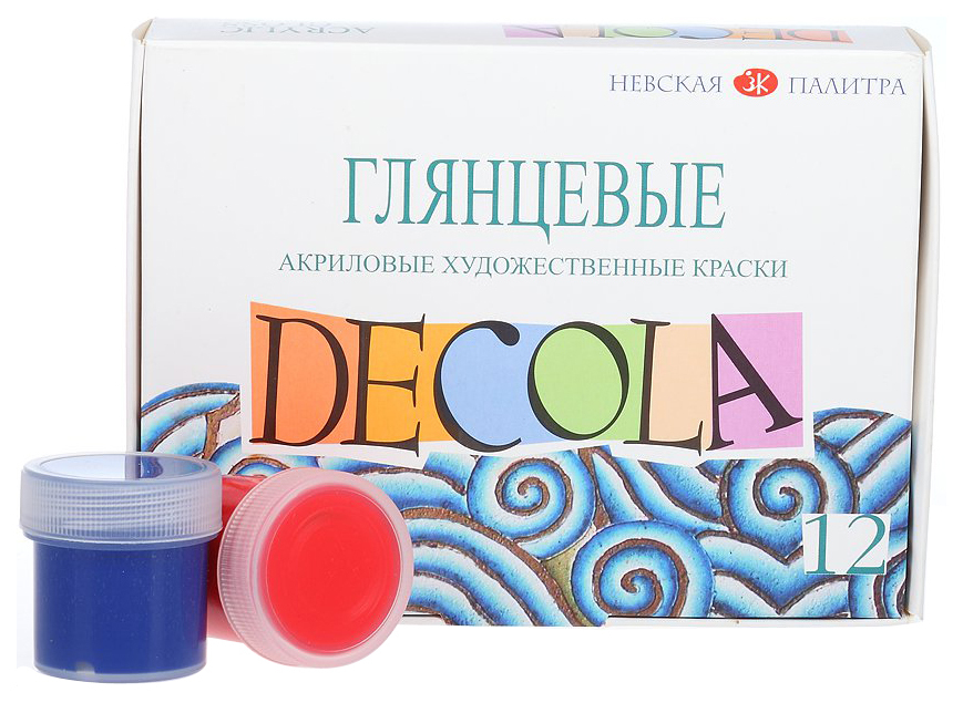 Farby akrylowe Nevskaya Palitra Decola Glossy 12 kolorów