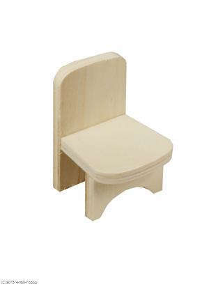 Ensemble pour la créativité Chaise en bois vierge, 6,5 * 4,5 * 4,5 cm