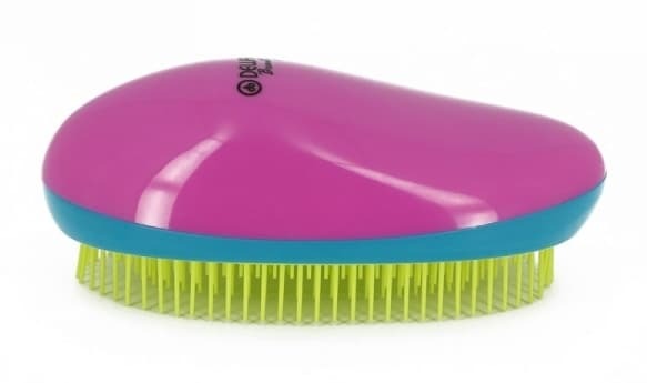 Spazzola da massaggio di bellezza per capelli facile districante ovale colore rosa-blu-giallo Dbt-02 125 ml