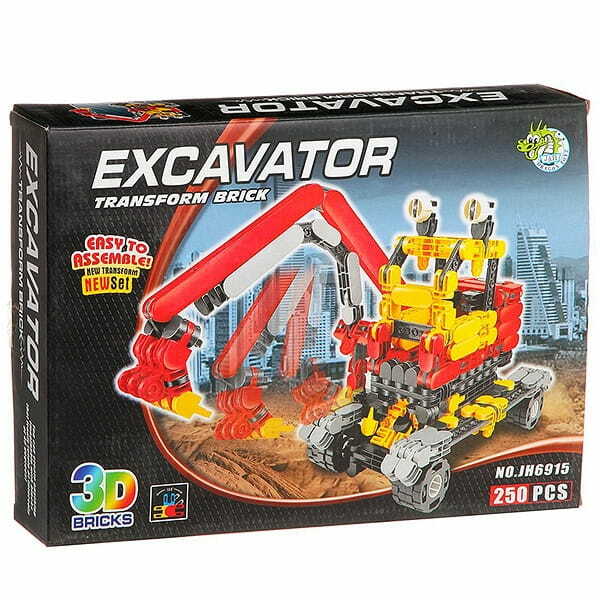 Constructor DRAGON TOYS Excavadora de rayas - 250 piezas