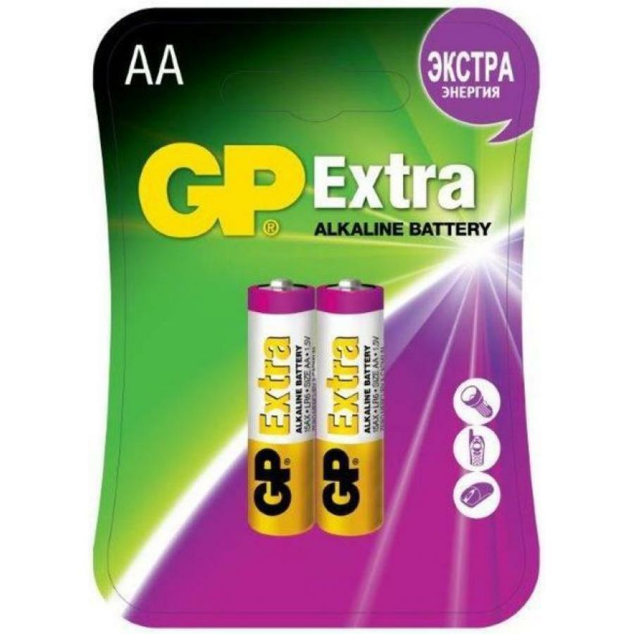 Battery AA GP Extra Alkaline 15AX LR6 (2pcs)