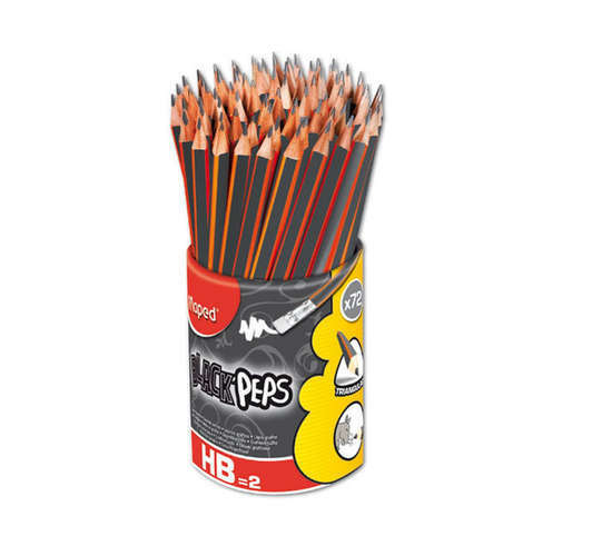 עיפרון עופרת שחור ממופה עם מחק HB 2 851759