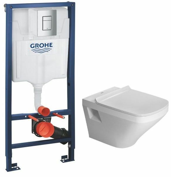 Conjunto de sanita suspenso Duravit Durastyle 2536090000 + 0063790000 + Sistema de instalação Grohe 38772001