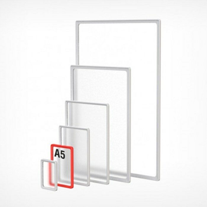 Frame made of impact-resistant plastic with rounded corners A5, without protector, color red