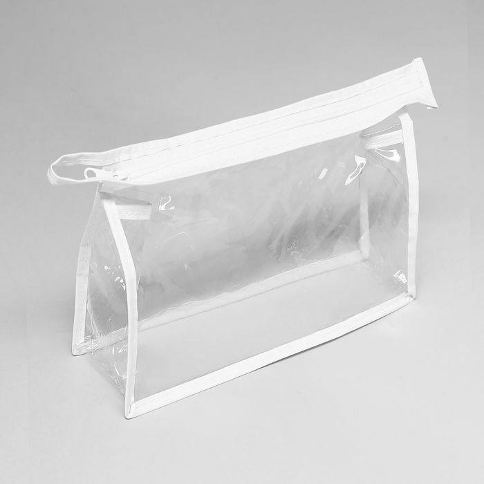 Kosmetická taška na saunu se zipem, 1 část, bílá
