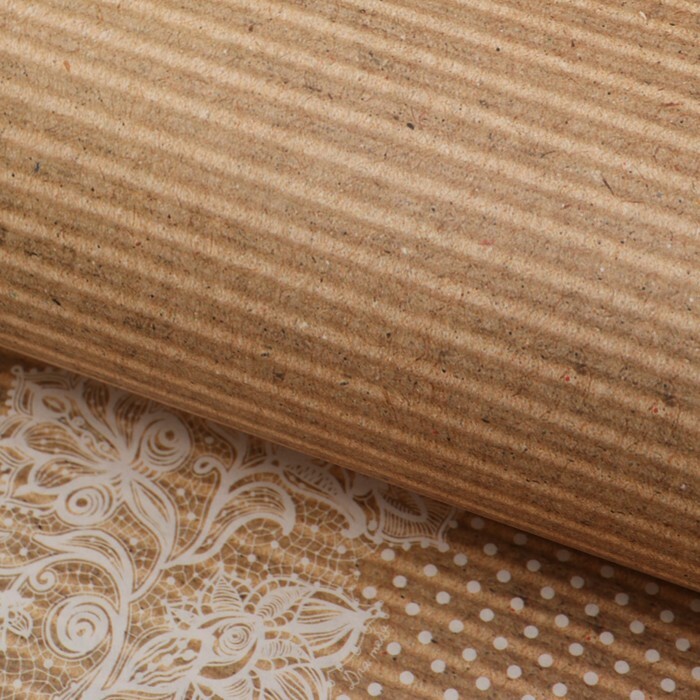 Barevný papír Kraft oboustranný „Craft lace“, 50x70 cm