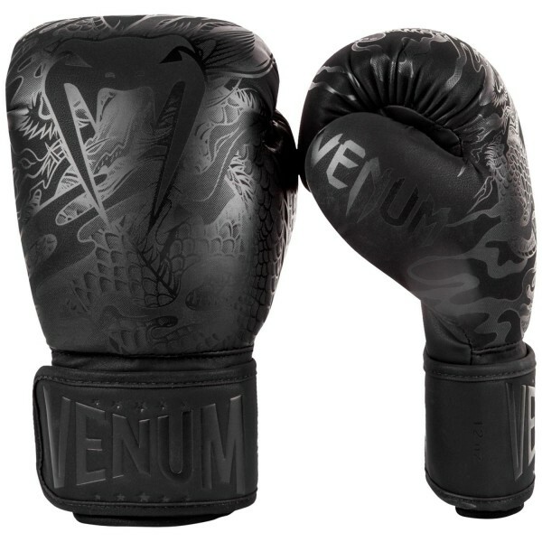 Boxerské rukavice Venum Dragons Flight Black / Black, 12 oz Venum