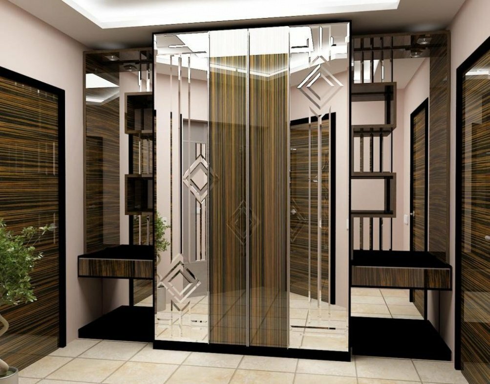 design of the wardrobe for the hallway photo