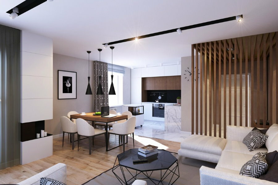 Stovo pertvara 44 kvadratinių metrų studijos tipo apartamentuose