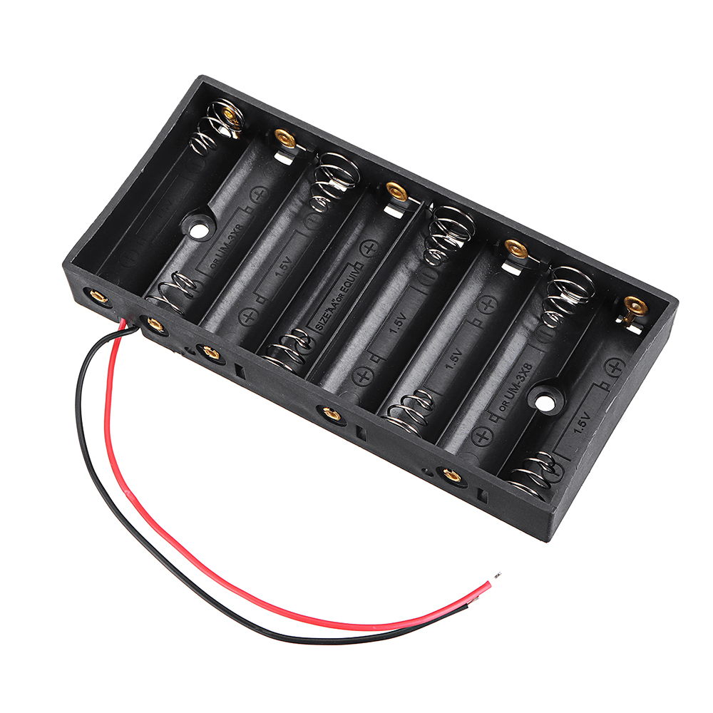 Slots AA Battery Box Suporte de placa de bateria para 8xAA Baterias DIY Kit Case