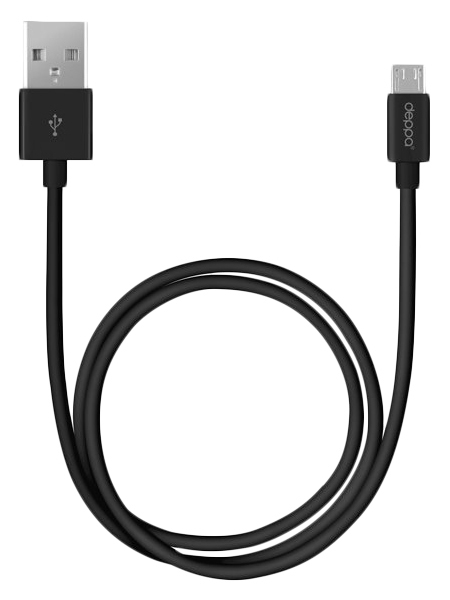 Cable Deppa 72103 microUSB 1,2m Negro