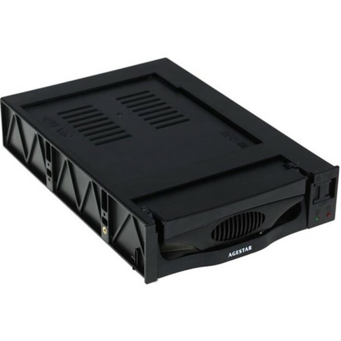 Caixa de HDD removível AgeStar MR3-SATA (SW) -1F SATA II de plástico preto 3,5 \