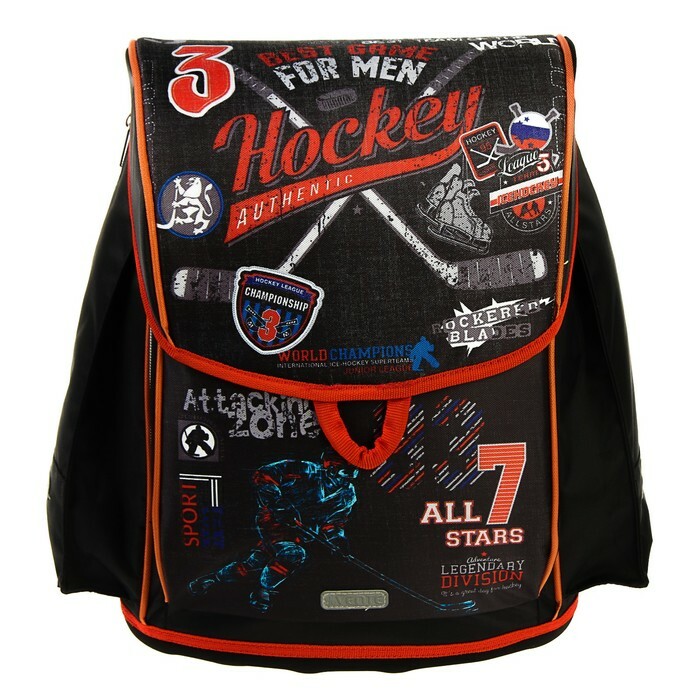 Väska med kardborreband deVENTE Bosu, 36 х 28 х 16, för en pojke, Hockey, grå