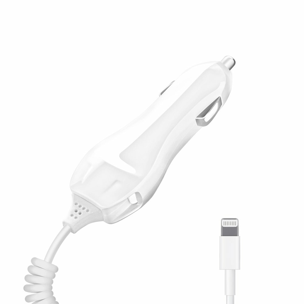 Chargeur voiture Deppa + 8pin 1A blanc