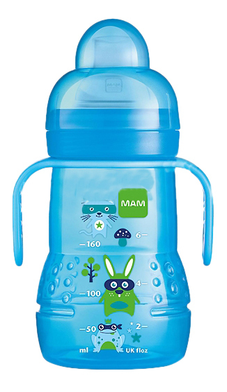 Tréning detskej fľaše MAM 220 ml modrý