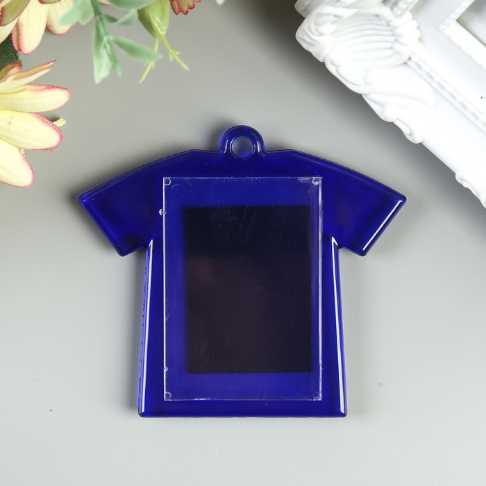 Blanko Acryl Magnet 65x70 mm blaues T-Shirt (3er Set + Paket)