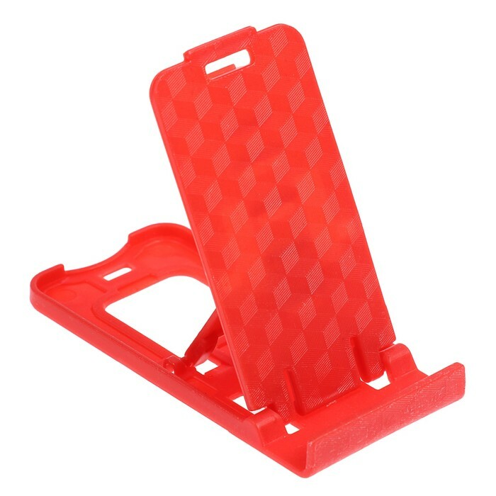 Phone stand LuazON, foldable, height adjustable, red