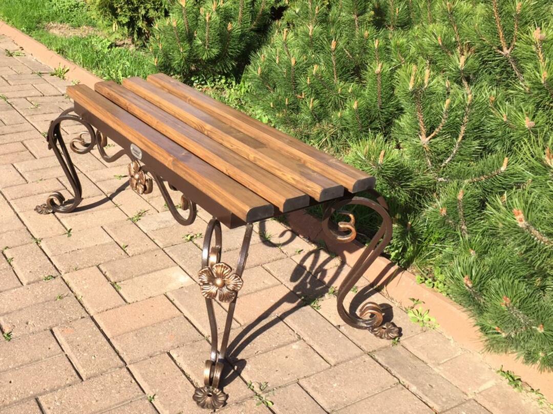 wrought iron benches without backs