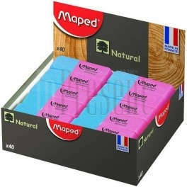 Gomme / gomme Maped / Maped Duo-Gom bleu-rouge, moyen caoutchouc.